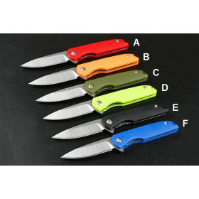 JJ056 Axis Rubber Handle Multi-Functional Pocket Knife for Outdoor Camping Hiking UD406574